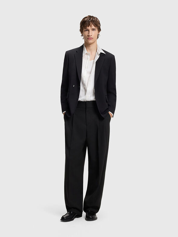 Тrousers with adjustable waistband and wool blend - 4