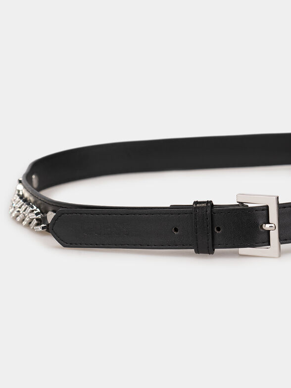 VICTOIRE black eco leather belt - 3