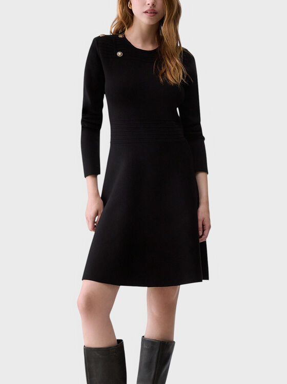 Long-sleeved knit dress - 1