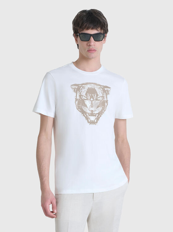 Black T-shirt with print  - 1