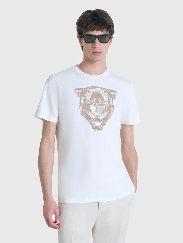 Black T-shirt with print  - 1