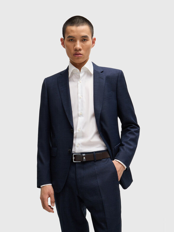 Leather belt with logo - 2