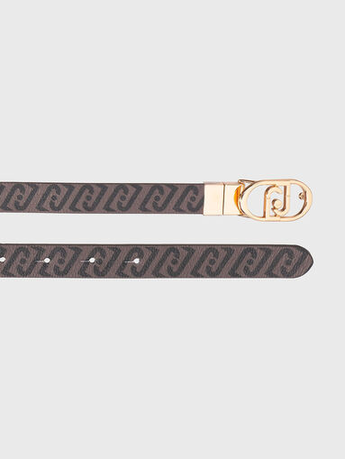 Reversible belt with metal buckle monogram - 3