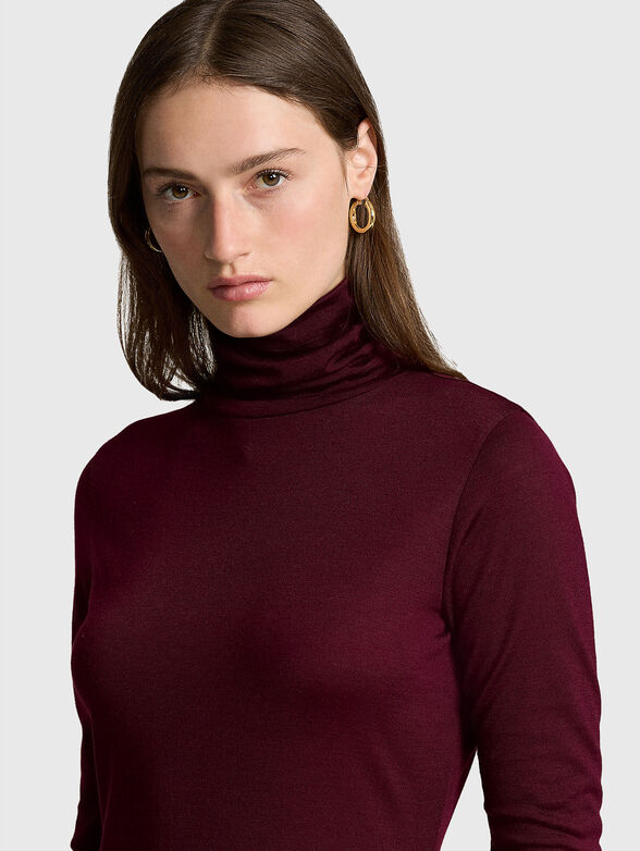 Dress with polo collar in wool blend - 3