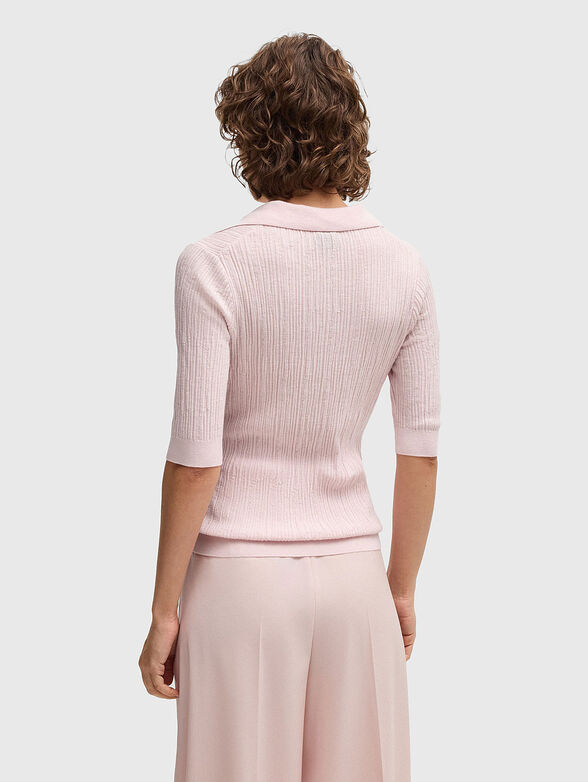 Knitted wool blend sweater with short sleeves - 3