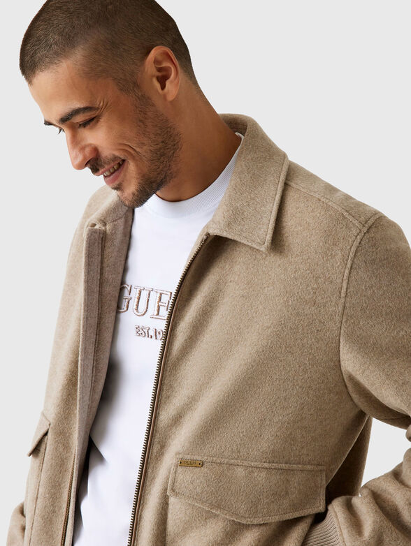 Wool blend bomber jacket - 4