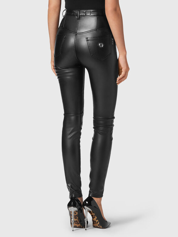 High waisted leather leggings - 2