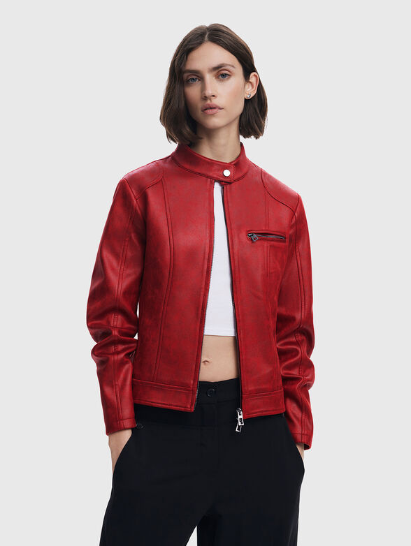 Slim eco leather jacket - 1