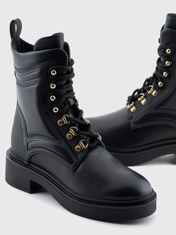Lace-up leather boots - 4