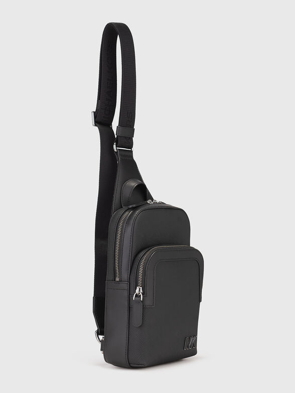 Leather crossbody bag with logo - 3