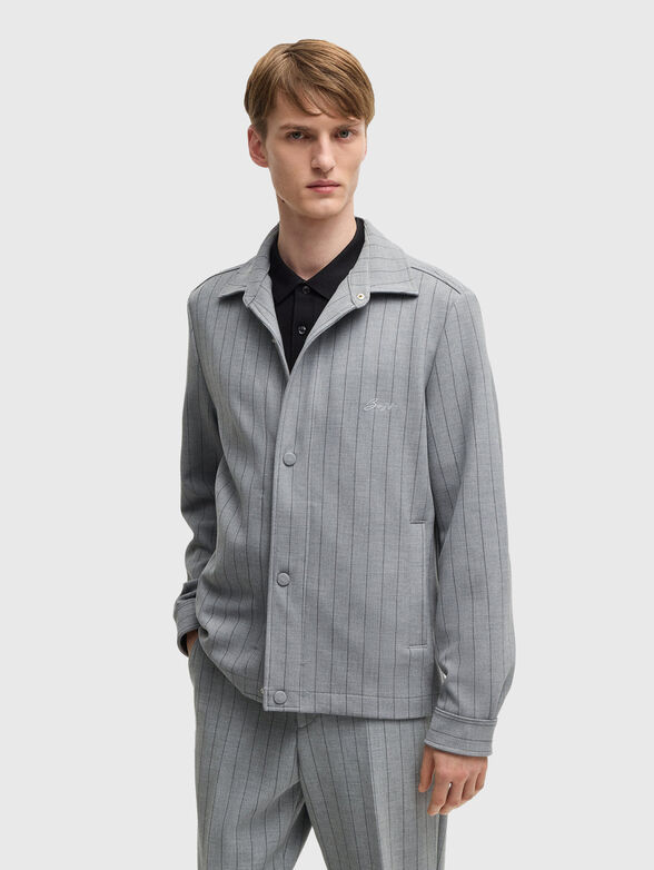 Striped shirt with logo - 0