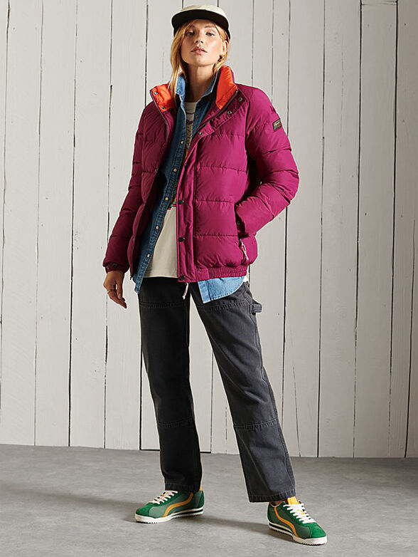 Puffer jacket with logo detail on the sleeve - 2
