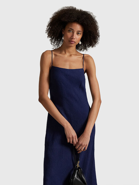 Linen midi dress - 3