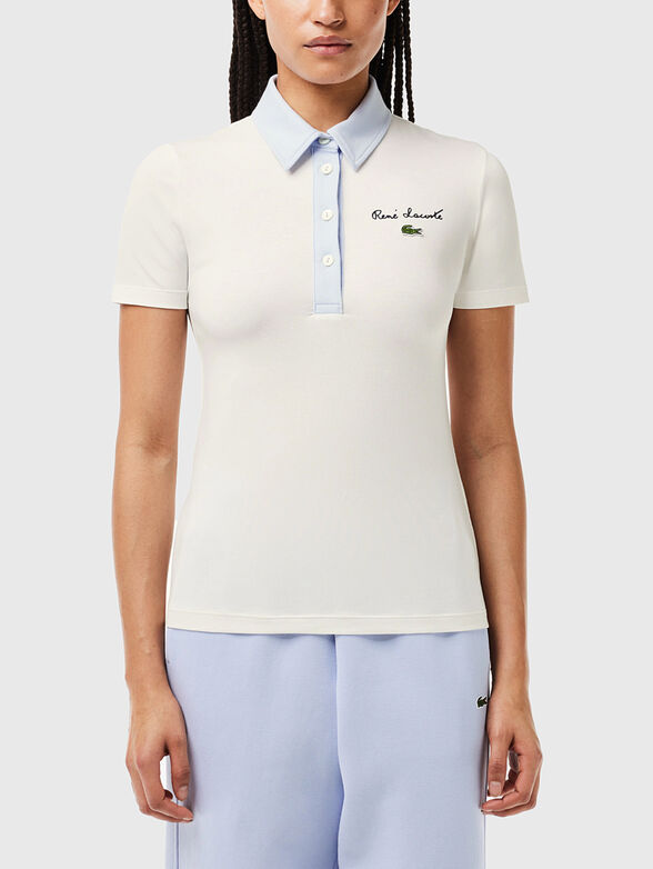 Cotton blend polo-shirt - 1