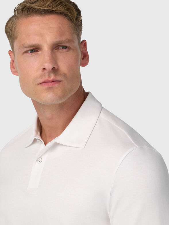 Cotton polo shirt with mini logo  - 4