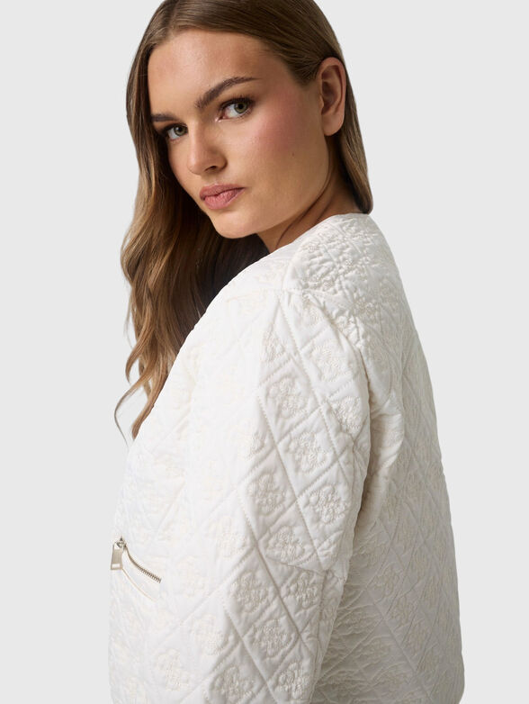 Cropped white jacket - 4