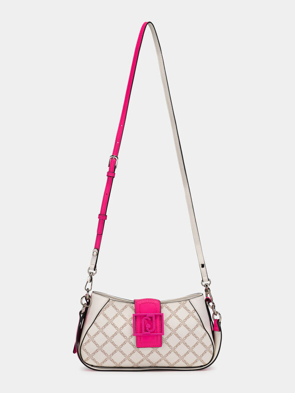 Shoulder bag with logo print and neon details - 2