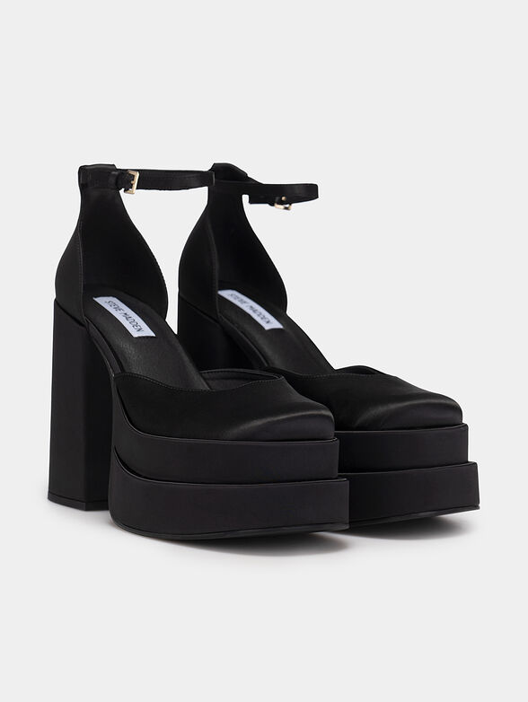 CHARLIZE black satin sandals - 2