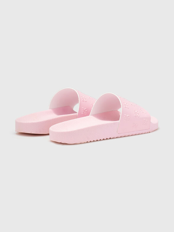 Black beach slippers with logo - 3