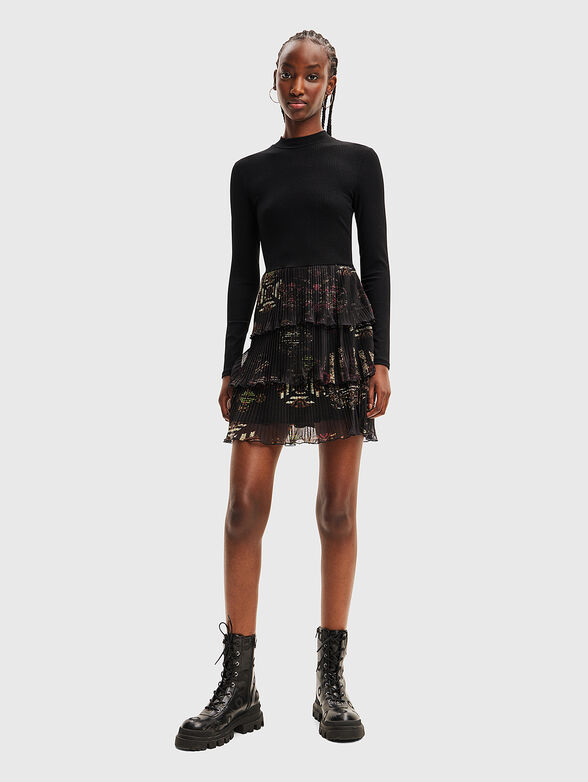 Black dress with frills - 1