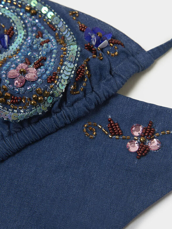 PAISLEY DENIM two-piece swimsuit - 4