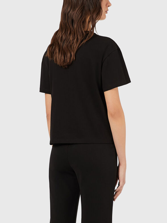 T-shirt with oval neckline and print - 3