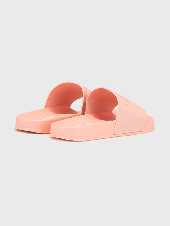 Beach slippers with logo in black - 3