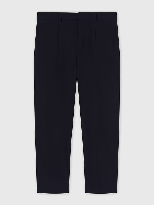 Dark blue pleated pants - 1