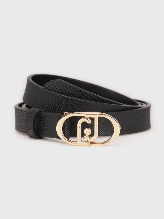 Belt with golden buckle