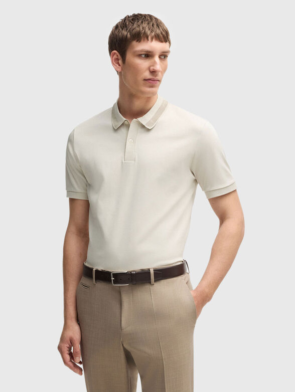 Cotton polo shirt with buttons - 1