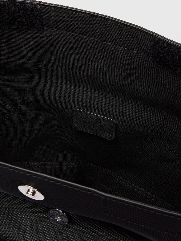 Black backpack with accent fastening - 6