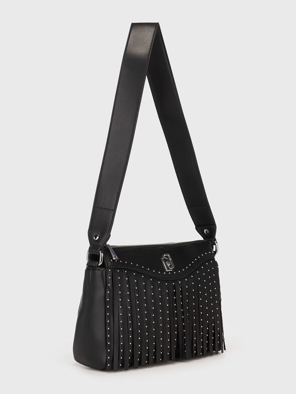 Black bag with fringe detail  - 4