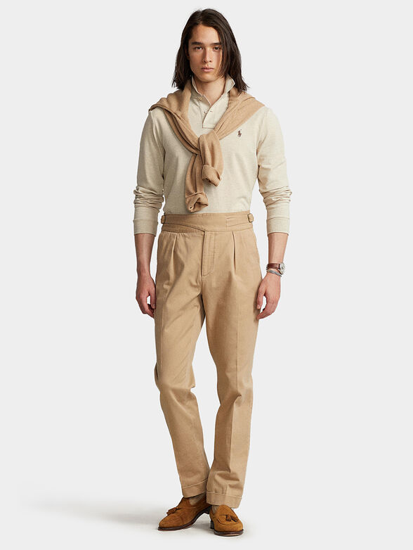 Cotton Polo-shirt with long sleeves - 4