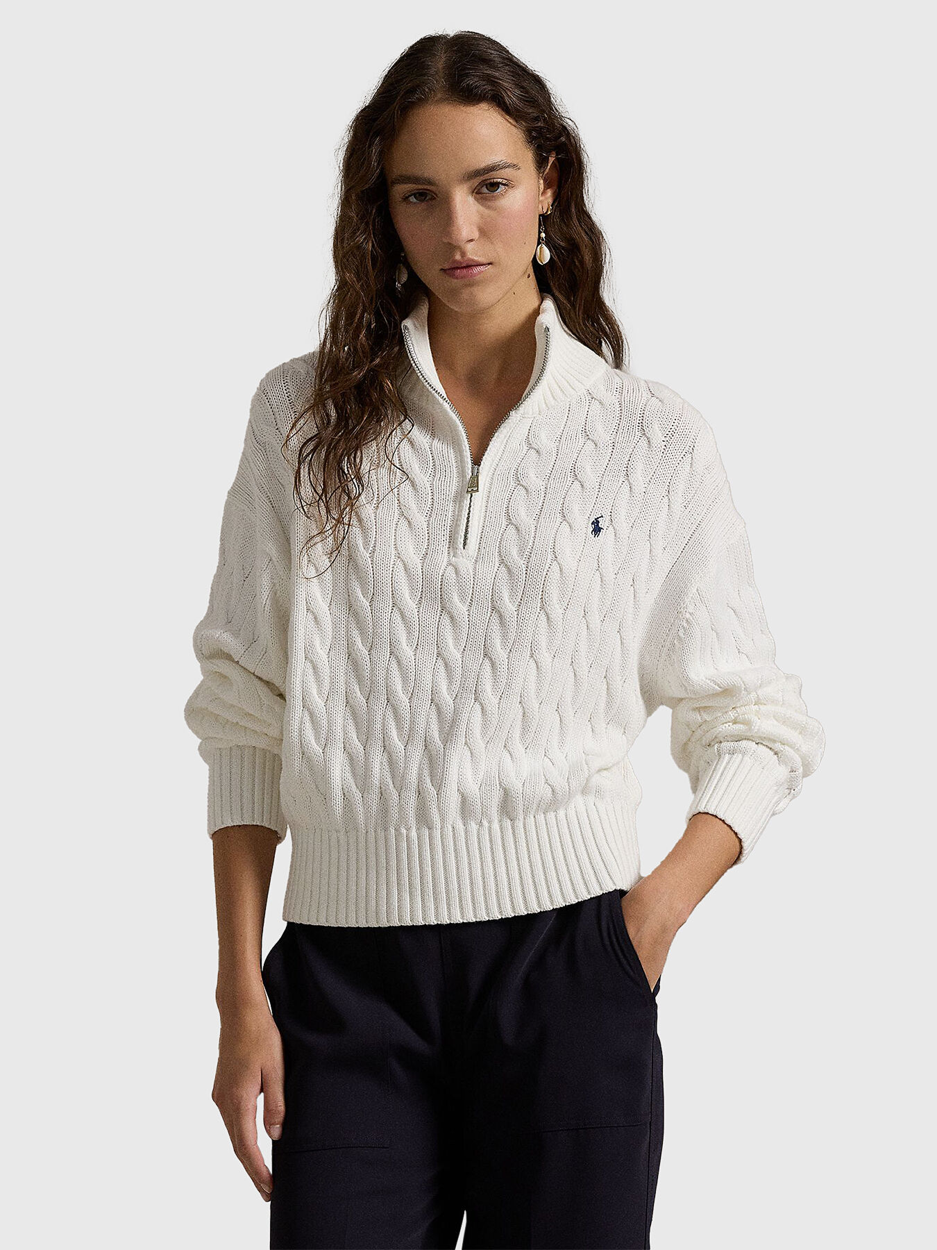 Sweater with zip collar brand POLO RALPH LAUREN