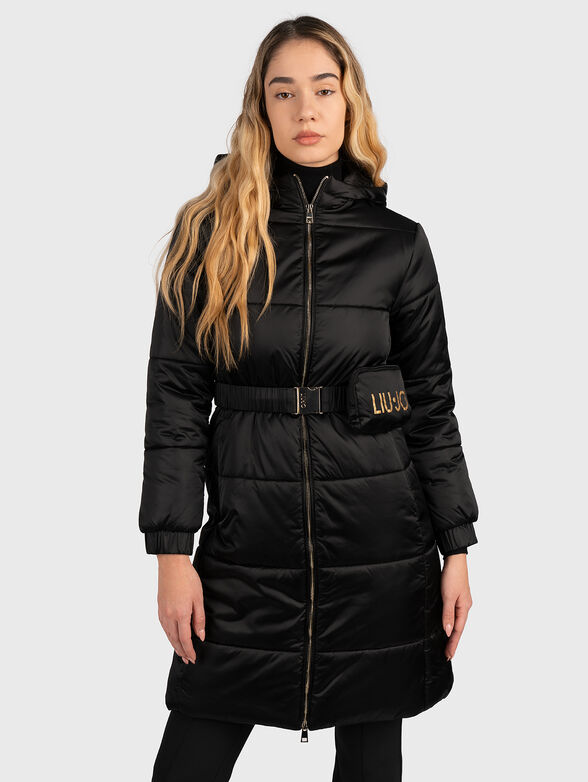 Black jacket with detachable belt purse - 1