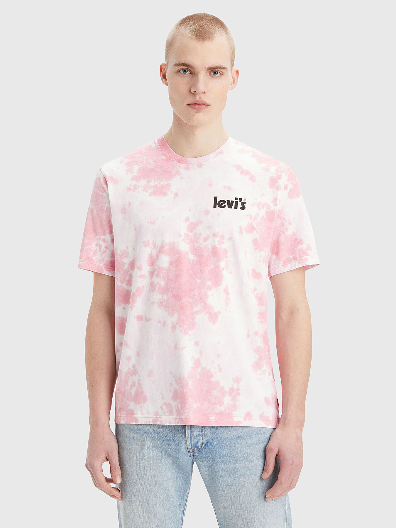 Pink T shirt with logo element brand LEVI S Globalbrandsstore en