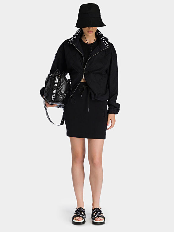 Cropped top with branded straps - 4