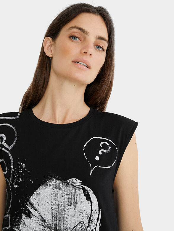 Mini dress with worn off effect - 4
