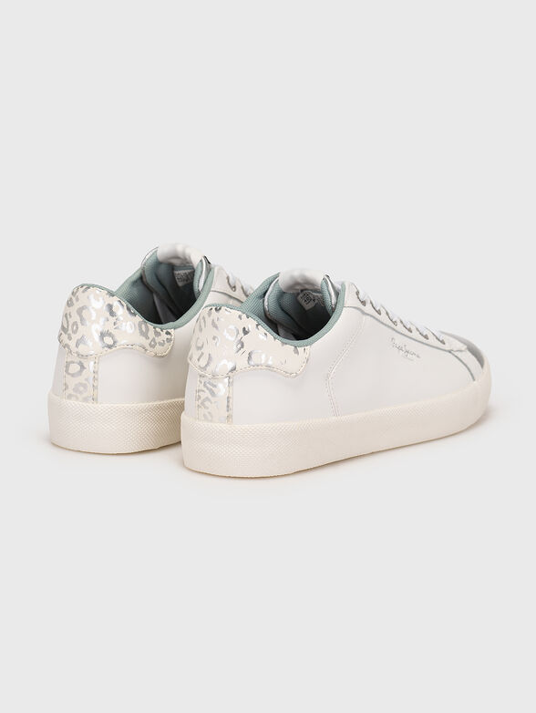 KIOTO FIRE white sneakers with silver details - 3