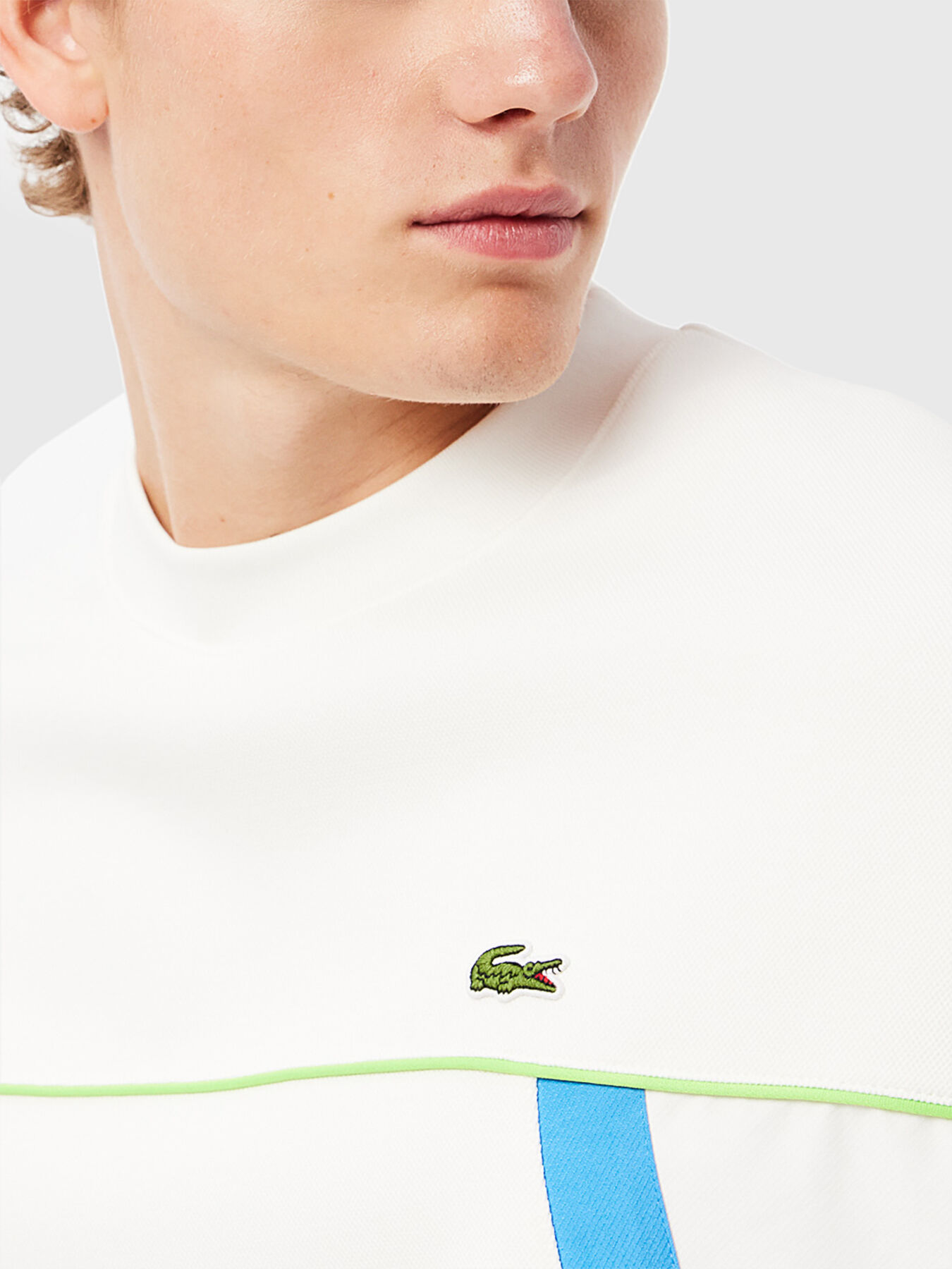 LACOSTE ホワイト ニットＴシャツ Lacoste ニット Tシャツ | ホワイト | FARFETCH JP
