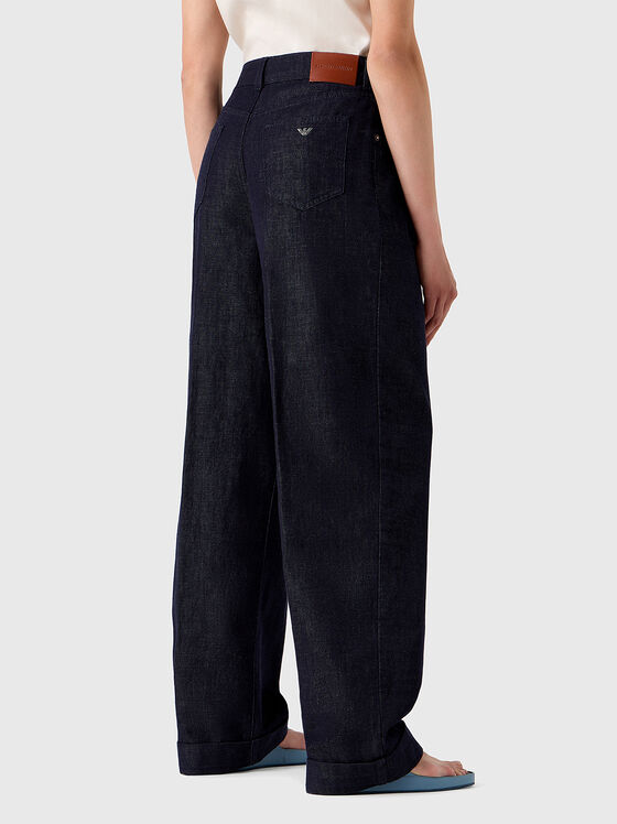 Тъмносини дънки с широки крачоли - 2