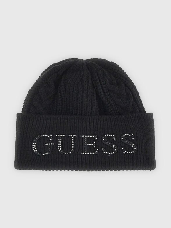 AGATHE knitted hat with logo accent - 1