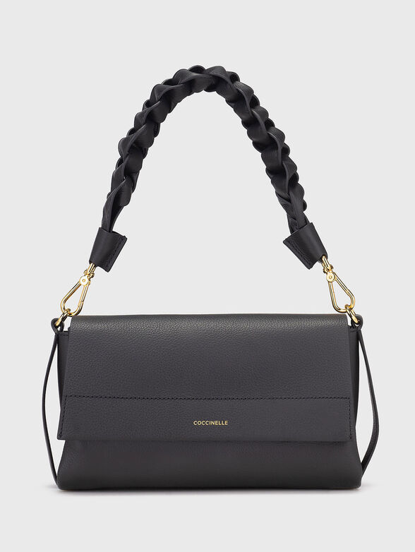 Leather bag with accent handle - 1