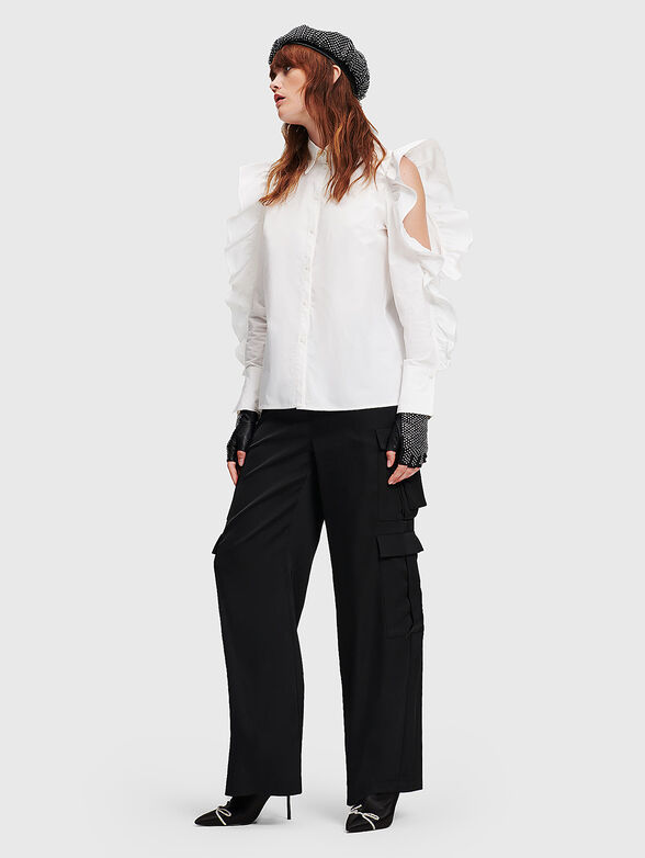 Satin cargo pants - 4