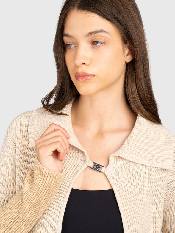 Knitted cotton cardigan - 4