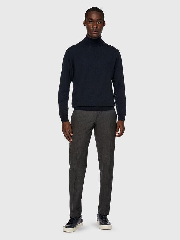 Wool sweater with polo collar  - 2