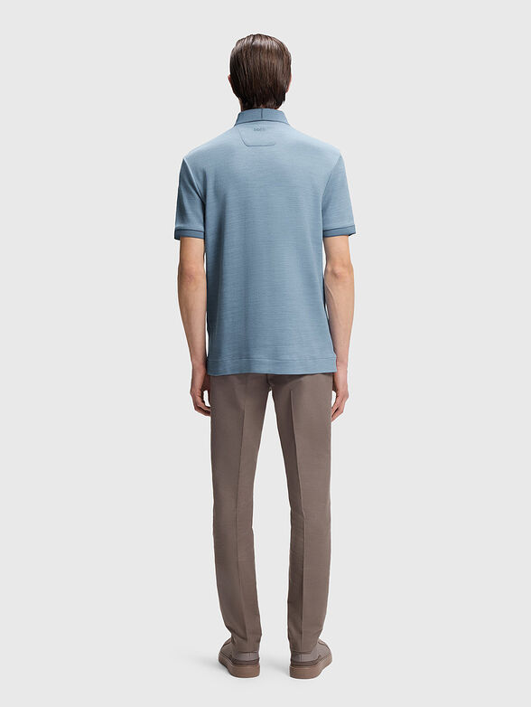 Blue polo shirt with logo - 4