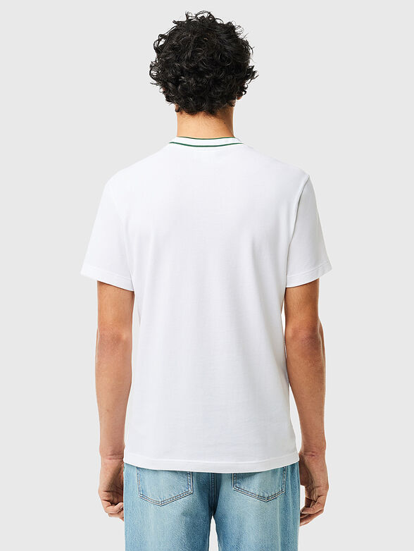 Cotton blend piqué T-shirt  - 3