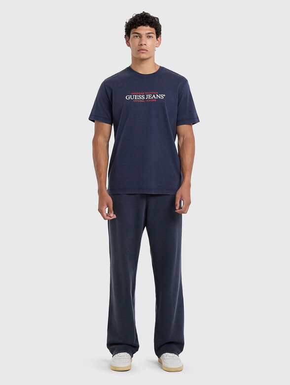 Cotton sports pants with ties and logo detail - 4