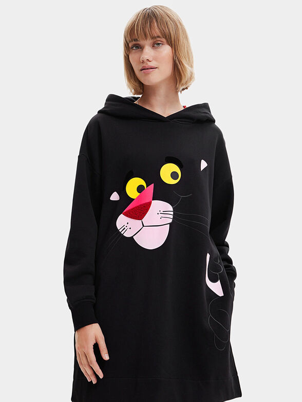 HELLO PINK PANTHER sweatshirt dress - 1